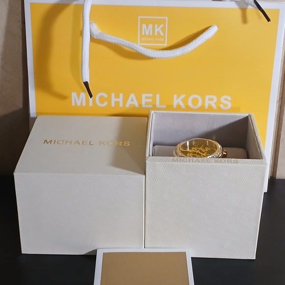 Michael Kors Gold Watch with Black and Crystal Accents - Picture 8 of 8